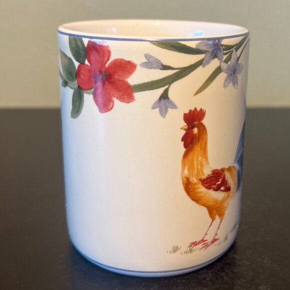 Coventry SPRING ROOSTER Floral Stoneware Coffee Mug - Picture 4 of 10